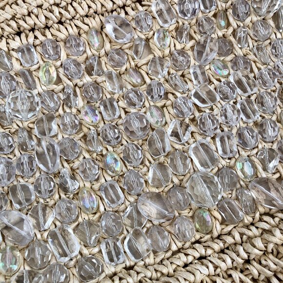 Capelli Straworld, Inc. Shoulder Tote Bag with Crystal Embellishment, Beach Bag - Picture 11 of 15